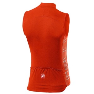 Hand-picked sweater Castelli Entry V Sleeveless - Fiery Red Castelli