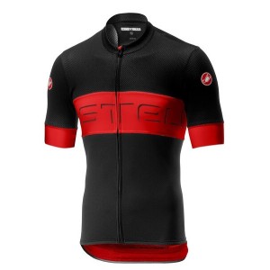 Knife Castelli Prologue VI Jersey - Black/Red Castelli