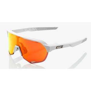 Glasses 100% S2 Soft Tact Off White - HiPER Red Mirror Lens 100%