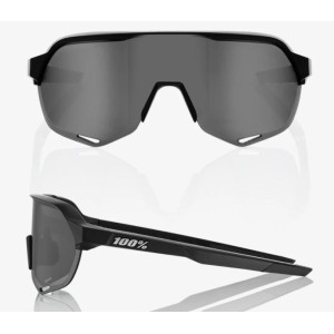 Glasses 100% S2 Soft Tact Black - Smoke Lens 100%