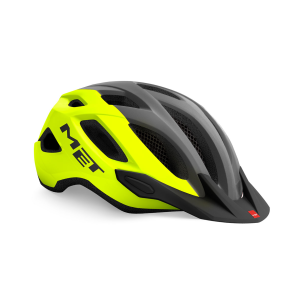 Casco Met Crossover - Yellow Fluo/Grigio Opaco Met