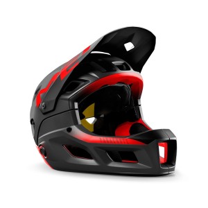 Casco Met Parachute MCR - Black/Rosso Opaco Met