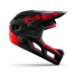 Casco Met Parachute MCR - Black/Rosso Opaco Met