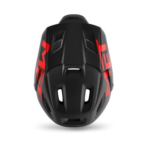 Casco Met Parachute MCR - Black/Rosso Opaco Met