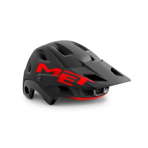 Casco Met Parachute MCR - Black/Rosso Opaco Met