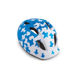 Casco Met Super Buddy Bimbo - White/Blue Aeroplanes Met