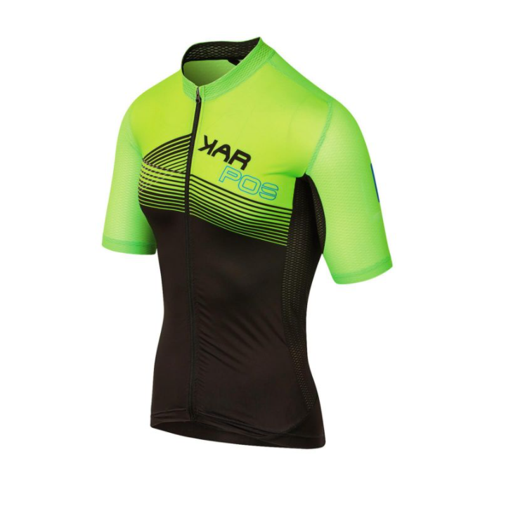 T-shirt Karpos Green Fire Jersey - Green Fluo/Black Karpos