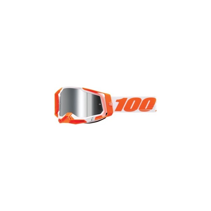 Mask 100% Racecraft 2 Orange Fluo/White Silver lens 100%