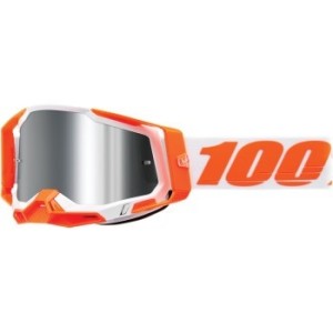 Mask 100% Racecraft 2 Orange Fluo/White Silver lens 100%