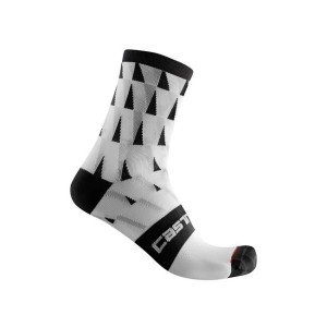 Socks Castelli Woman Pendio 12 - White/Black-Gray Castelli