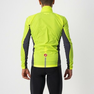 Mantellina Castelli Stretch Jacket - Yellow Fluo/Dark Gray Castelli