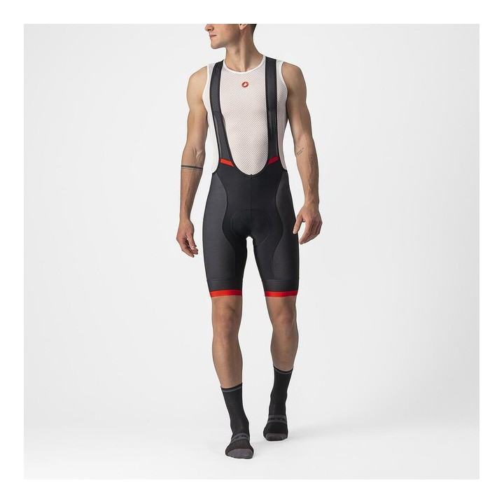 Salopette Pantaloncino Castelli Bibshort Kit Competition - Black/Red Castelli