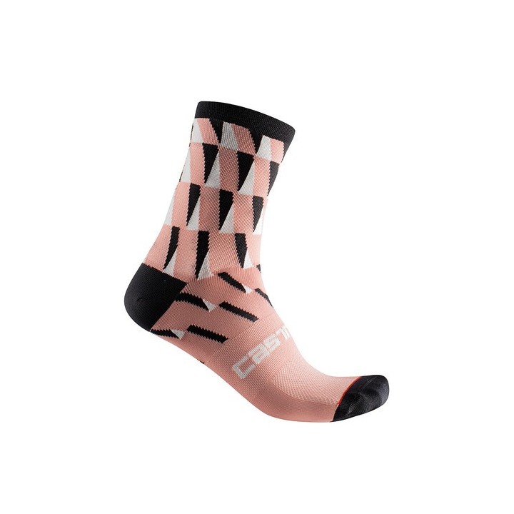 Socks Castelli Woman Pendio 12 - Blush/Black Ivory Castelli