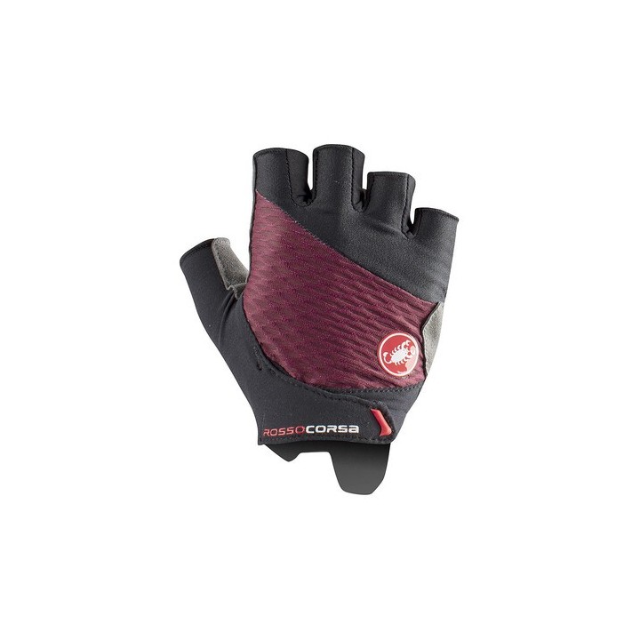 Gloves Castelli Woman Red Race 2 - Black/Bordeaux Castelli