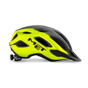 Casco Met Crossover - Yellow Fluo/Grigio Opaco Met