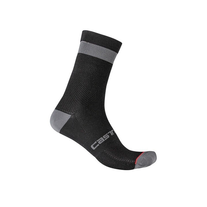 Socks Castelli Woman Alpha 15 - Black/Dark Gray Castelli