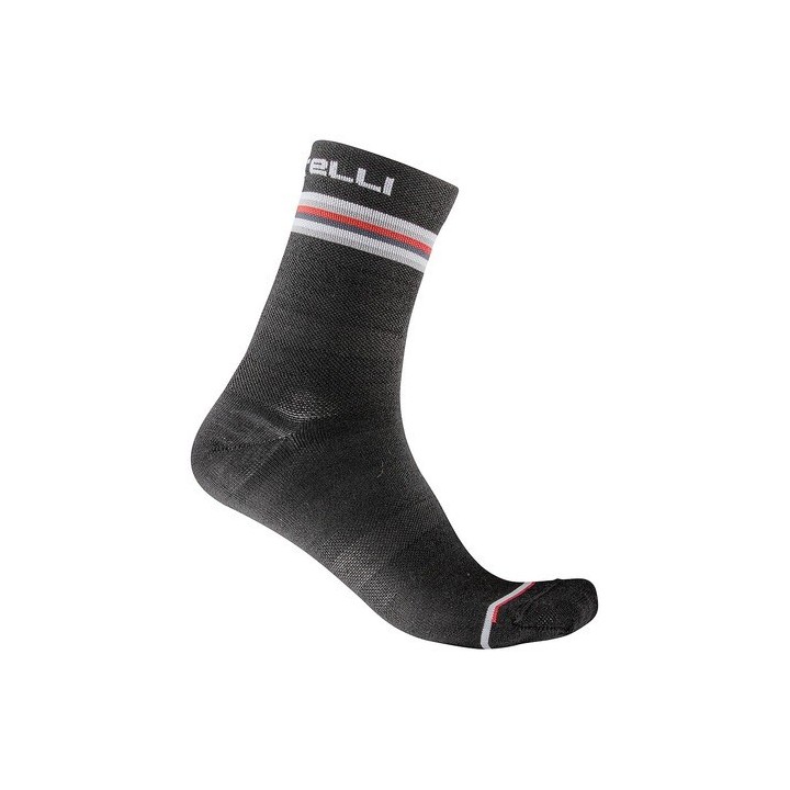 Socks Castelli Woman Go 15 - Dark Gray/White/Red Castelli