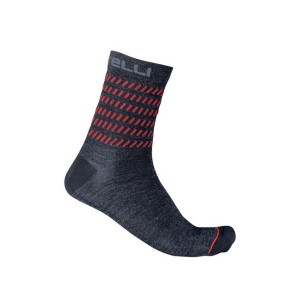 Socks Castelli Go 15 - Savile Blue/Red Castelli