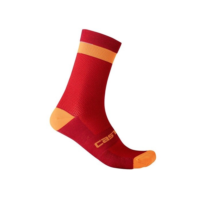 Socks Castelli Alpha 18 - Pro Red/Brilliant Orange Castelli