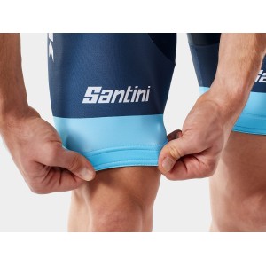 Salopette Corta Santini Trek Factory Racing XC Team Replica - Dark Blue/Azure Santini