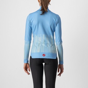 Long sleeves Castelli Woman Surprise Fz - Celeste/Light Yellow Castelli