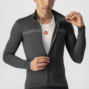 Knife Castelli Lunghe Pro Thermal Mid Ls sleeves - Dark Gray Castelli