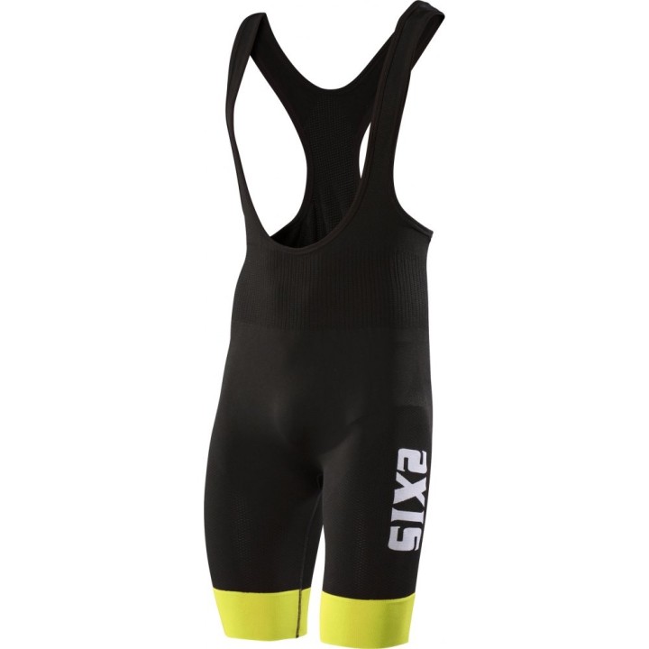 Sixs Stripes Bib Shorts - Black/Yellow Fluo Sixs