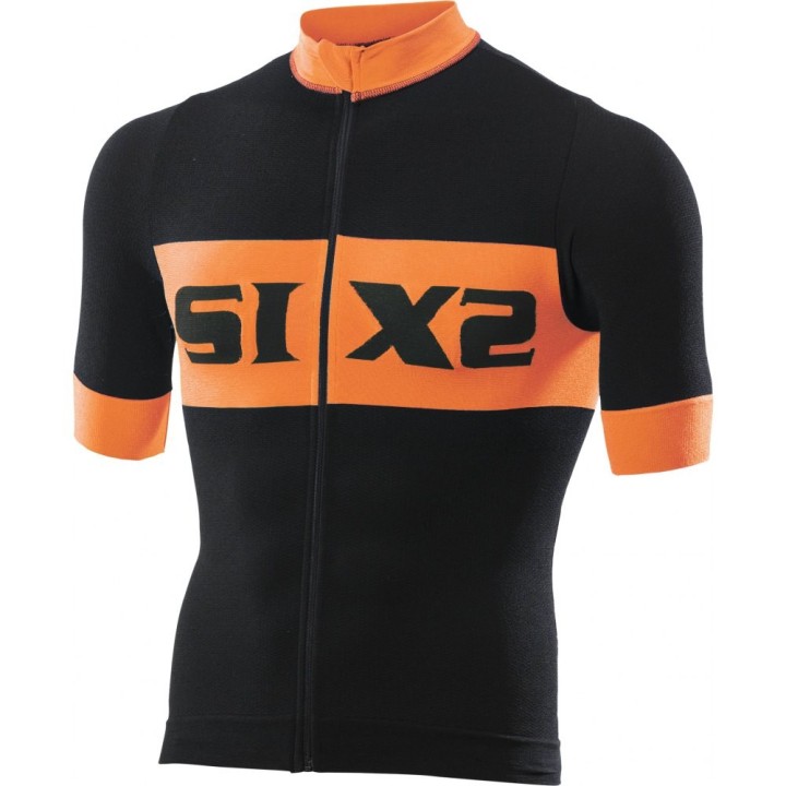 Sixs Short Sleeves Corte Luxury - Black/Orange Fluo Sixs