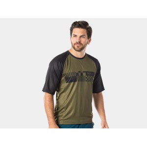 T-shirt from MTB Bontrager Rhythm Tech Tee - Olive Green Bontrager