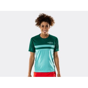 Women's Rhythm Mountain Tech Tee jersey - Miami Green/British Racing Green Bontrager