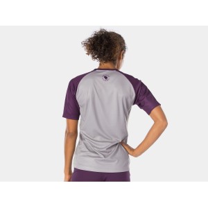 Women's Rhythm Mountain Tech Tee T-shirt - Gravel/Mulberry Bontrager