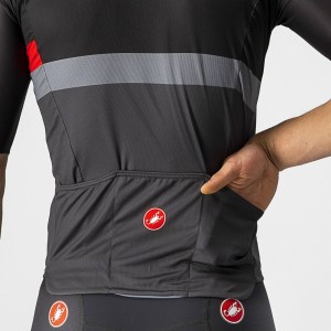 Knife Castelli Jersey Block - Light Black-Red/Dark Gray Castelli