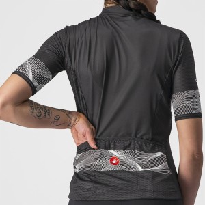 Knife Castelli Women's Phoenix Jersey - Light Black/White Castelli