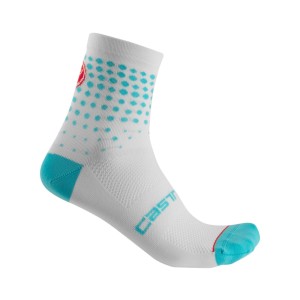 Socks Castelli Donna Puntini Sock - White/Azure Castelli