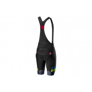 Salopette Pantaloncino Castelli Kit Bibshort -Black/Green Fluo/Grey Castelli