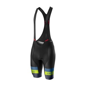 Salopette Pantaloncino Castelli Kit Bibshort -Black/Green Fluo/Grey Castelli