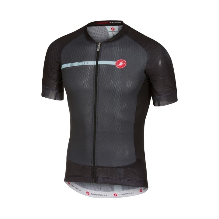 Knife Castelli Aero Race 5.1 Jersey - Anthracite/Black/Pale Blue Castelli