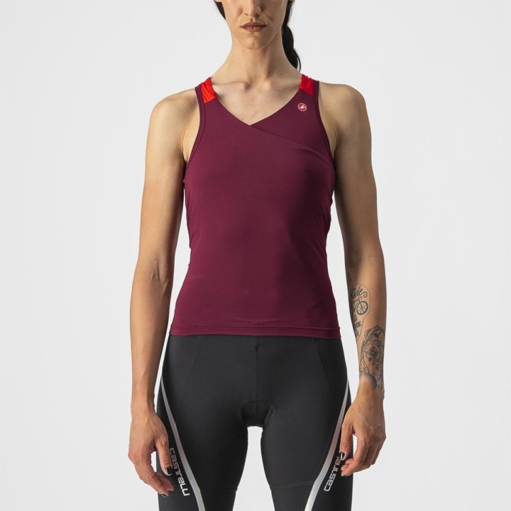 Canoe Castelli Donna Solaris Top - Bordeaux/Red Castelli