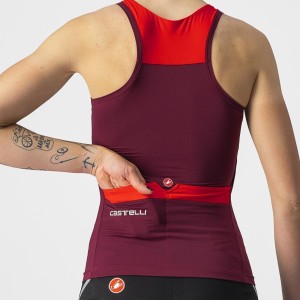 Canoe Castelli Donna Solaris Top - Bordeaux/Red Castelli