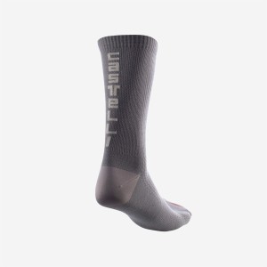 Socks Castelli Bandito Wool 18 - Nickel Gray Castelli