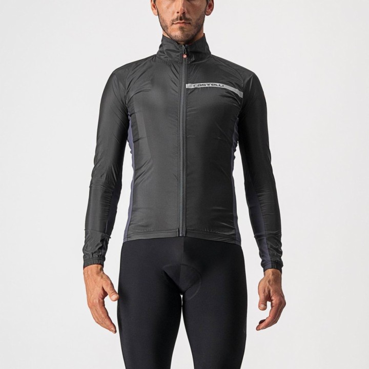 Mantellina Castelli Stretch Jacket - Light Black/Dark Gray Castelli