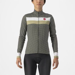 M/L sweater Castelli Woman Flying LS Jersey - Military Green/White Tea Castelli