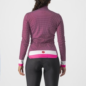 M/L sweater Castelli Women's Flying Ls Jersey - Cyclamen/White/Pink Fluo Castelli