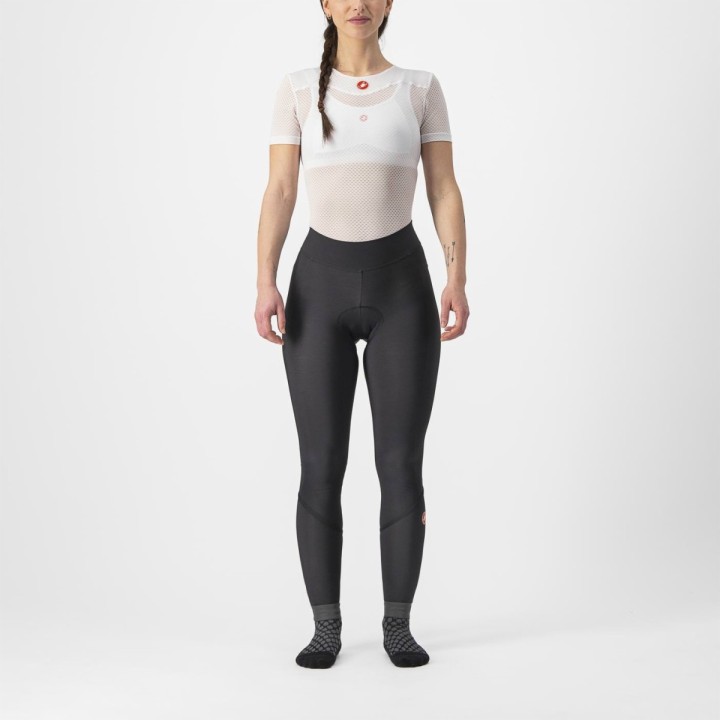 Women's Long Trousers Castelli Velocissima Thermal Tight - Black/Black Reflex Castelli