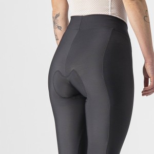 Pantalone Lungo Donna Castelli Velocissima Thermal Tight - Black/Black Reflex Castelli