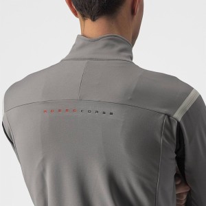 Jacket Castelli Perfect RoS 2 Jacket - Nickel Gray/Travertine Gray Castelli