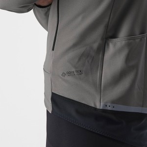 Jacket Castelli Perfect RoS 2 Jacket - Nickel Gray/Travertine Gray Castelli