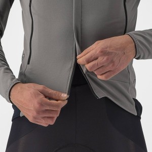 Jacket Castelli Perfect RoS 2 Jacket - Nickel Gray/Travertine Gray Castelli