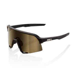 Glasses 100% S3 - Soft Tact Black/Soft Gold 100%