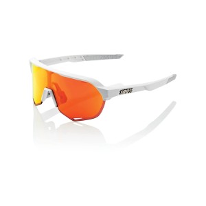 Glasses 100% S2 - Soft Tact Off White/Hiper Red 100%